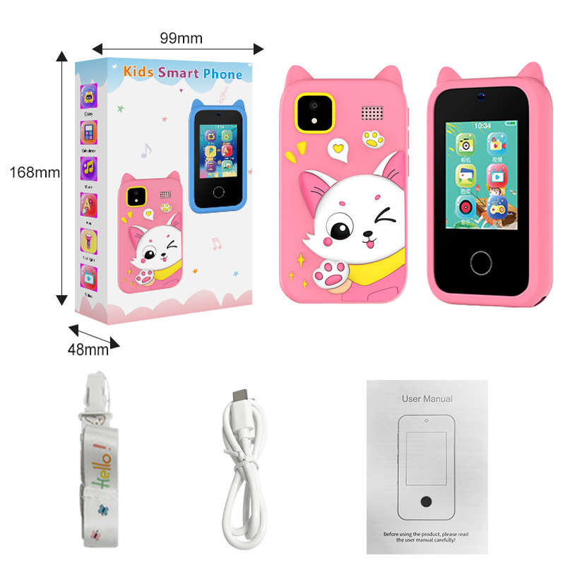 Picture of Cross-border new generation children's camera HD dual lens mobile phone touch video game dinosaur silicone case