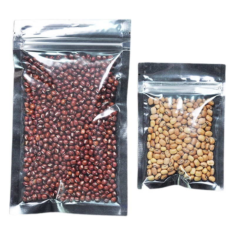 Sealed Bag, Transparent Flats Bottom Ziplock Bag, Spot Frosted Packaging Bag, Small Dried Fruit Clip Chain Plastic Bag, Composite Bone Bag