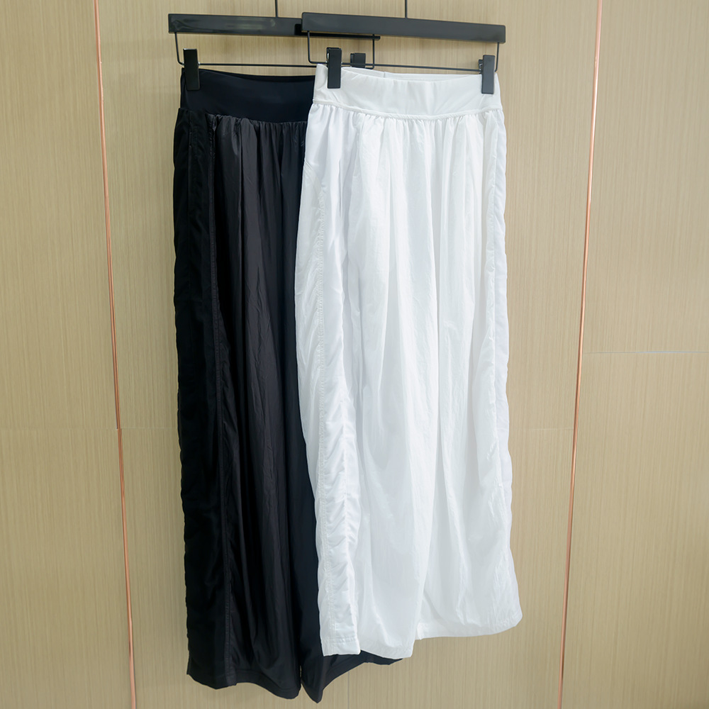 Summer Lightweight Tennis Sports Pants for Women, Mid-High Waist, Wide-Leg Pants, Slimming, Drapey, Thin, Quick-Drying, Breathable, Double-Layer