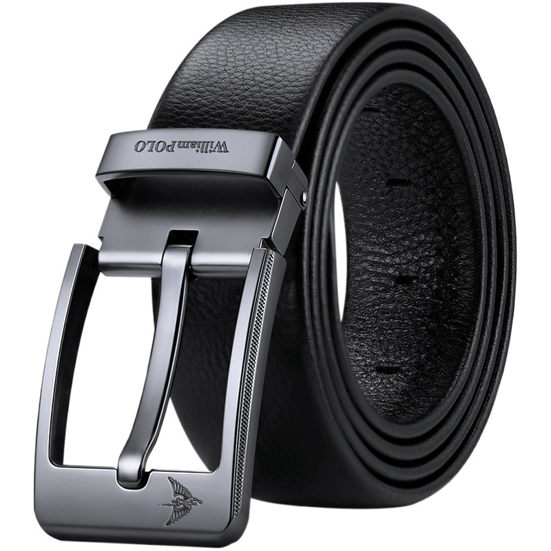 Emperor Paul Belt Men's High-End Genuine Leather Business Versatile Belt Men's Alloy Pin Buckle Belt Men's Genuine