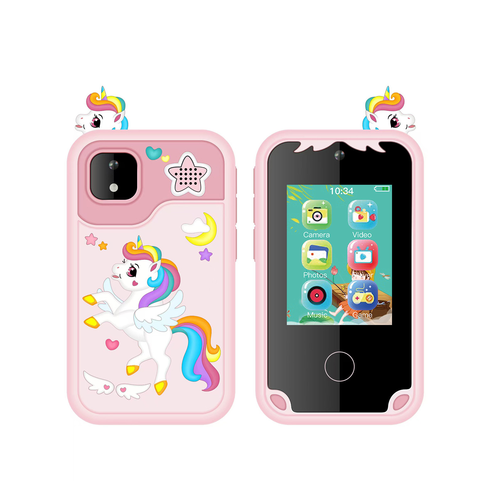 Picture of Cross-border new generation children's camera HD dual lens mobile phone touch video game dinosaur silicone case
