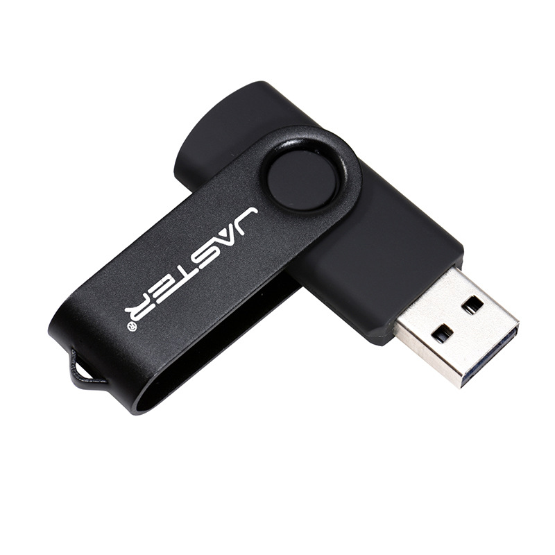 Picture of Plastic color USB flash drive laser diy engraving U disk creative commemorative gift silver clip rotating 64G waterproof U disk