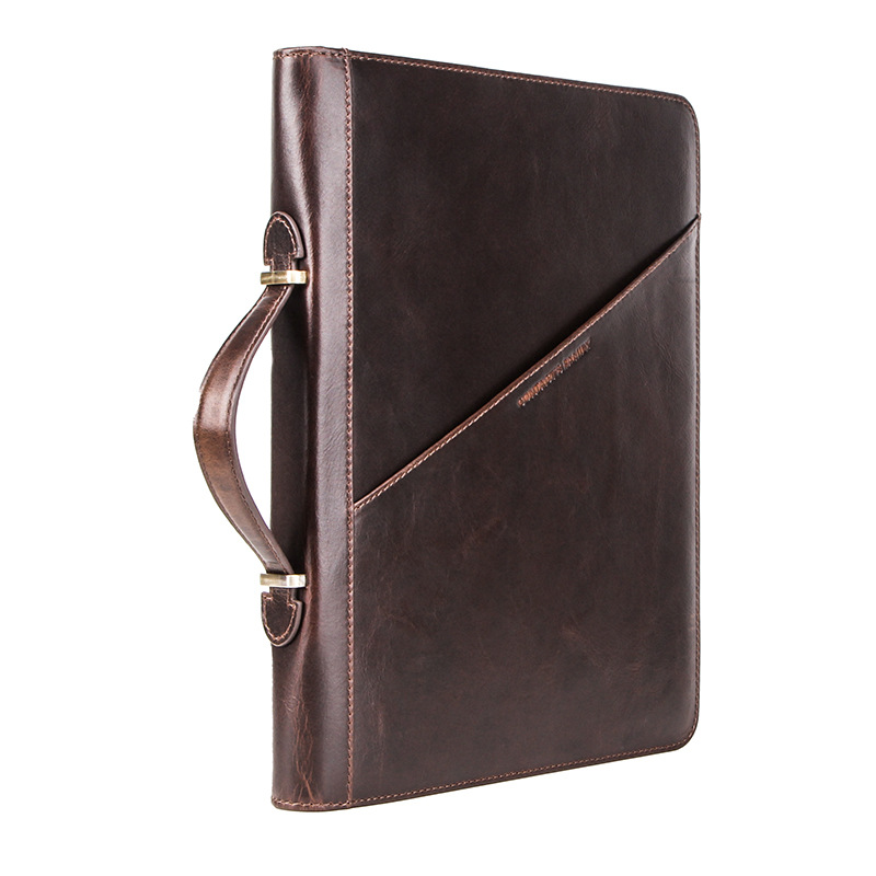 Picture of Suitable for ipad pro12.9 leather protective case multi-function can be put a4 paper zipper portable iPad leather case wholesale
