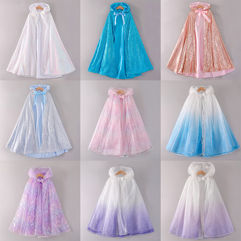2025 Halloween Popular Girls' Cape, Large Cape, Cold-Proof Elegant, Four Colors Available, Can Be Shipped in One Piece