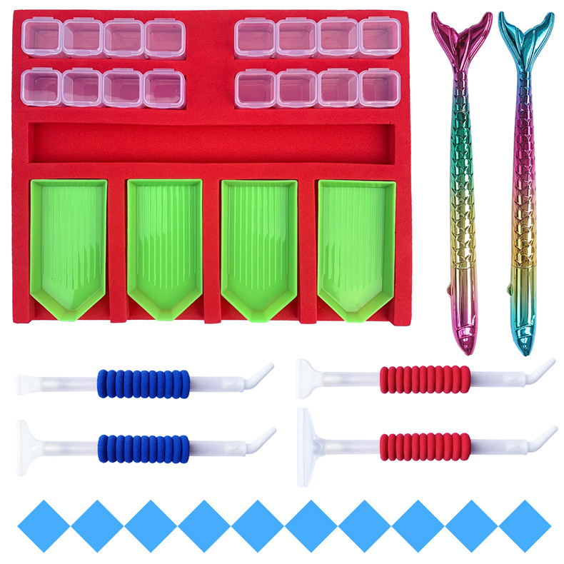 Diamond painting tool storage tray cross-border special for new sponge manual drill tray New tray DIY artifact