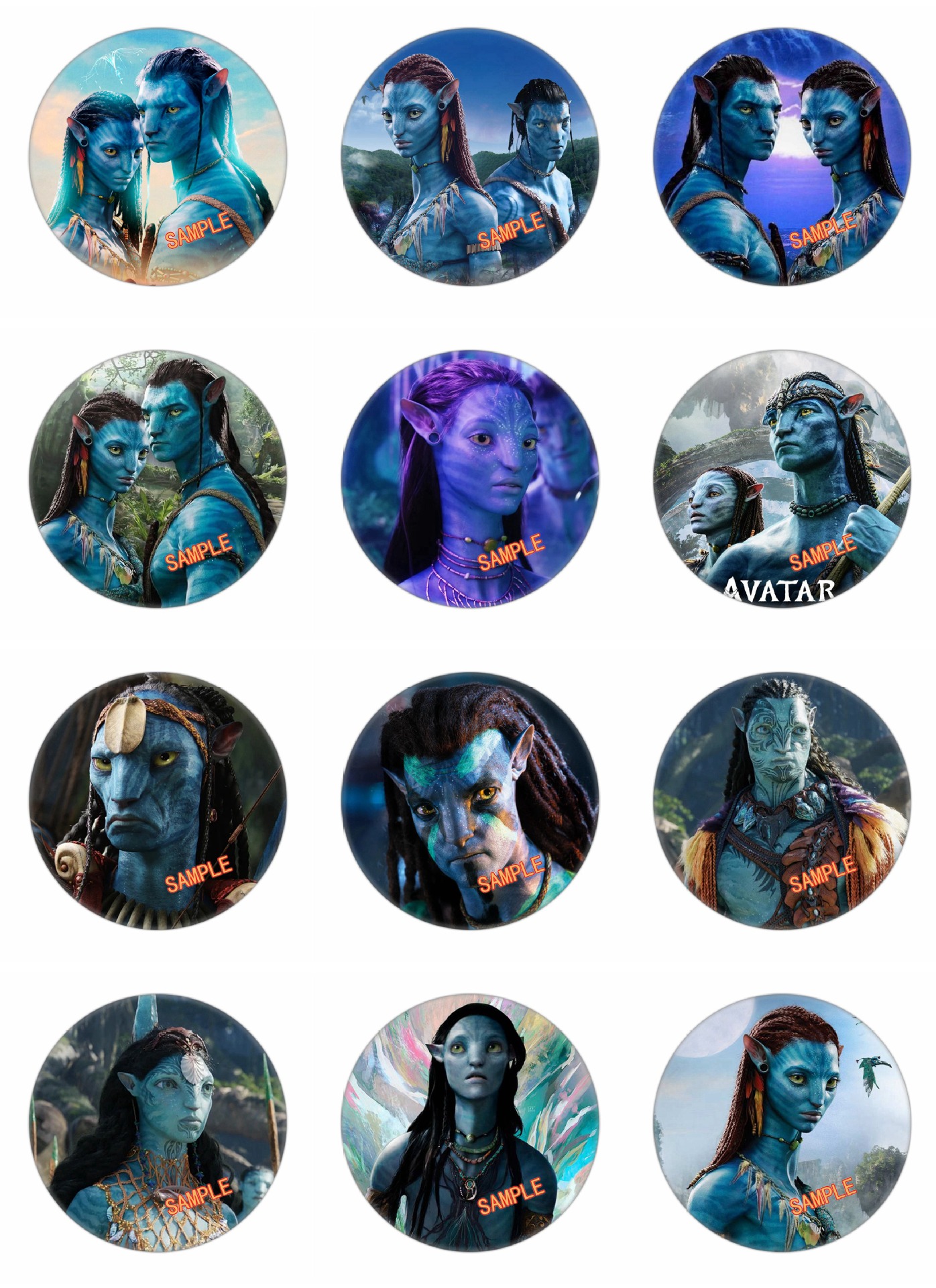 Picture of New Avatar 2 Movie Surrounding Badge Yum Tinplate Brooch 1-36