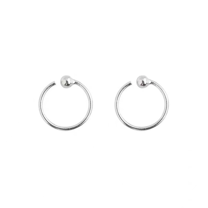 Picture of Fashionable and Simple Round Bead Earrings, Feminine, Sweet and Cool Ear Piercing Ear Clips, Niche Design, Versatile and High-End Earrings