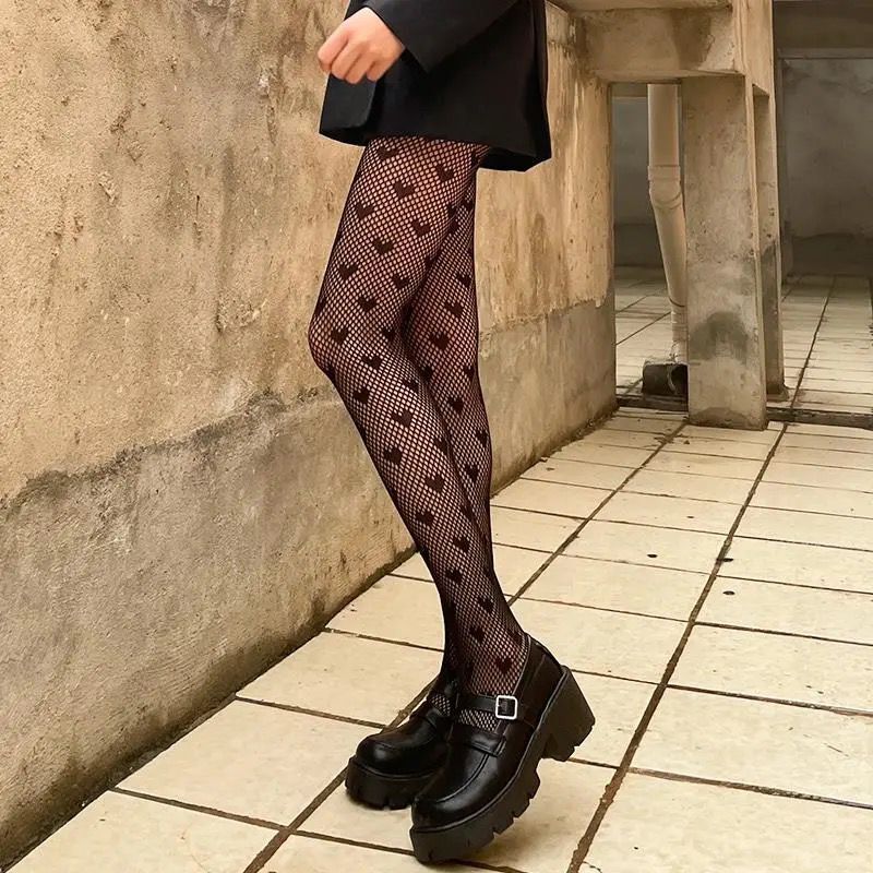 Picture of Internet Celebrating Halloween Nets Skull Spider Web Hollow Fishnet Stockings Pure White Silk Stockings Sexy Black Silk