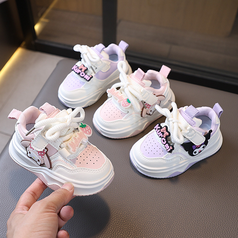 2025 Spring and Autumn New Children's Shoes Girls' Sports Shoes Kuromi Cartoon Children's Shoes Breathable Soft Soled Casual Shoes 5