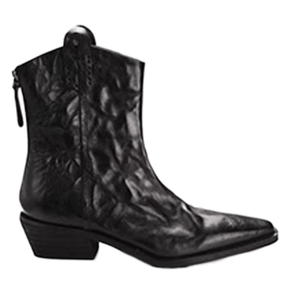 Grape-Colored Women's Stylish Pointed-Toe V-Cut Retro Denim Skinny Boots with Chunky Heels and Wrinkle-Free Western Short Boots for Women