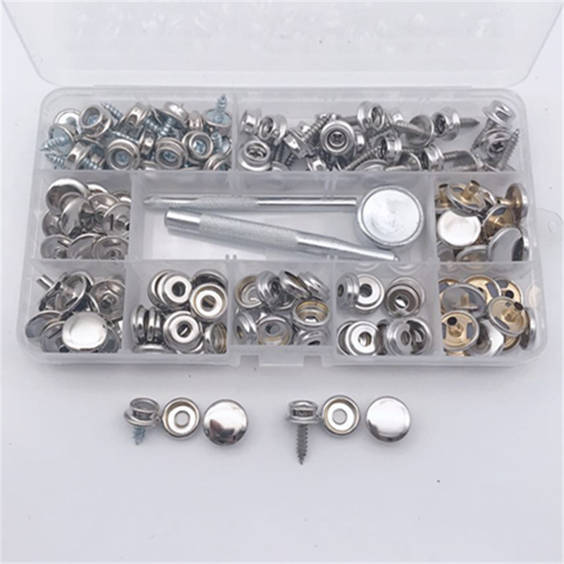For cross-border screw large white buckle 10mm and 15mm screw snap yacht tarpaulin buckle cross-border boxed