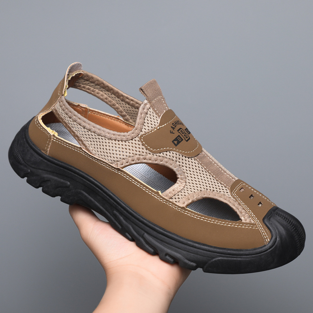 Special Sale Breathable Men's Sandals Hollow Mesh Casual Clogs Slip-On Shoes Outdoor Slip-On Beach Shoes