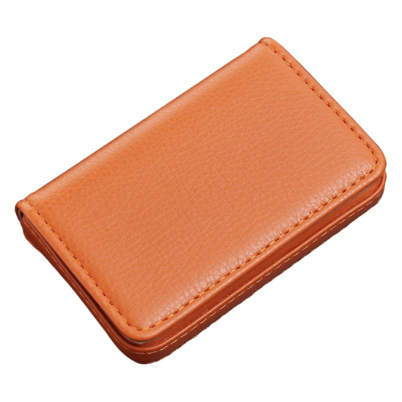 in stock wholesale PU business card case business card holder business card bag box company gift custom LOGO imitation leather