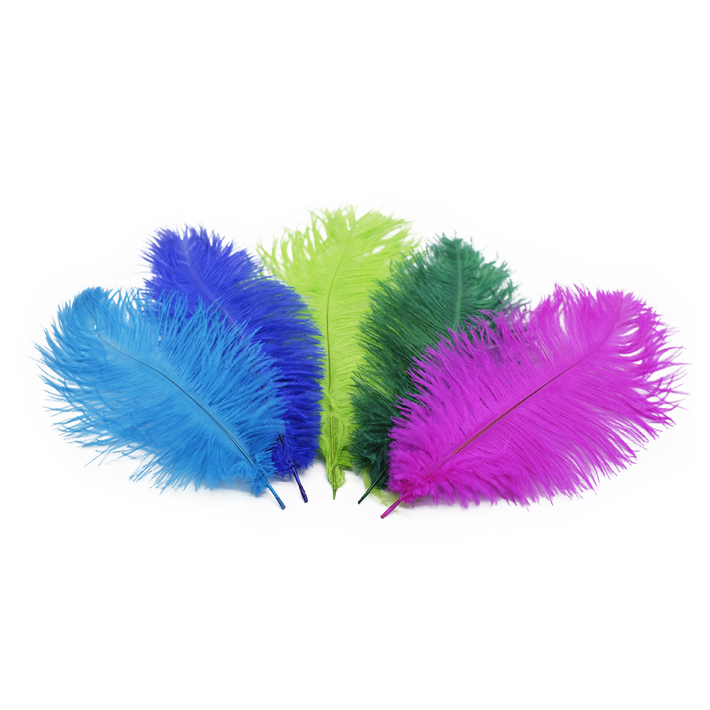 Picture of Color in stock 20-25cm ostrich feather flower home flower arrangement wedding decoration accessories ostrich feather wholesale