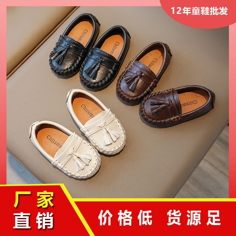 Small leather shoes baby shoes 6-9 years old comfortable British style shoes 1-3 years old 2025 new fashion versatile girl
