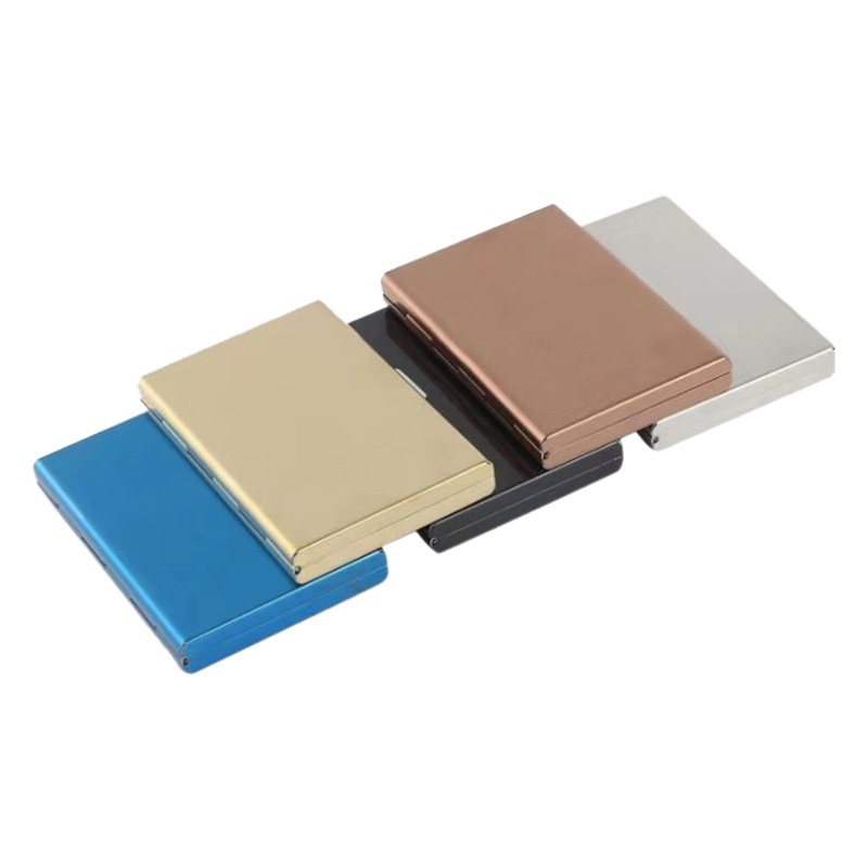 Credit Card Box Stainless Steel Metal Anti-magnetic Organ Card Bag 6 Card Bits Business Card Bag Shielding Function Shielding RFID