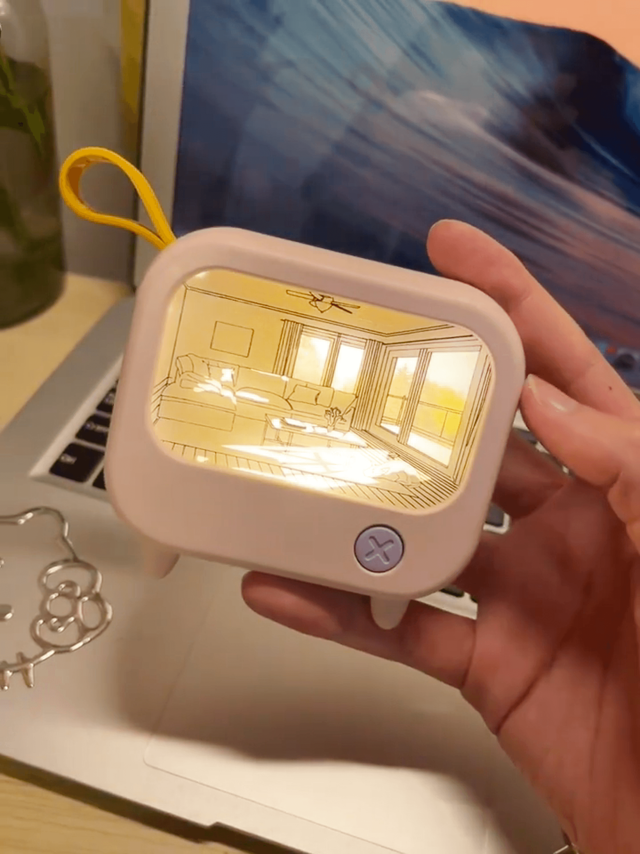 Mini light painting night light, girl's heart, bedside lamp, bedroom bedroom, sleep at night, sleep lamp, children's Internet celebrity hit