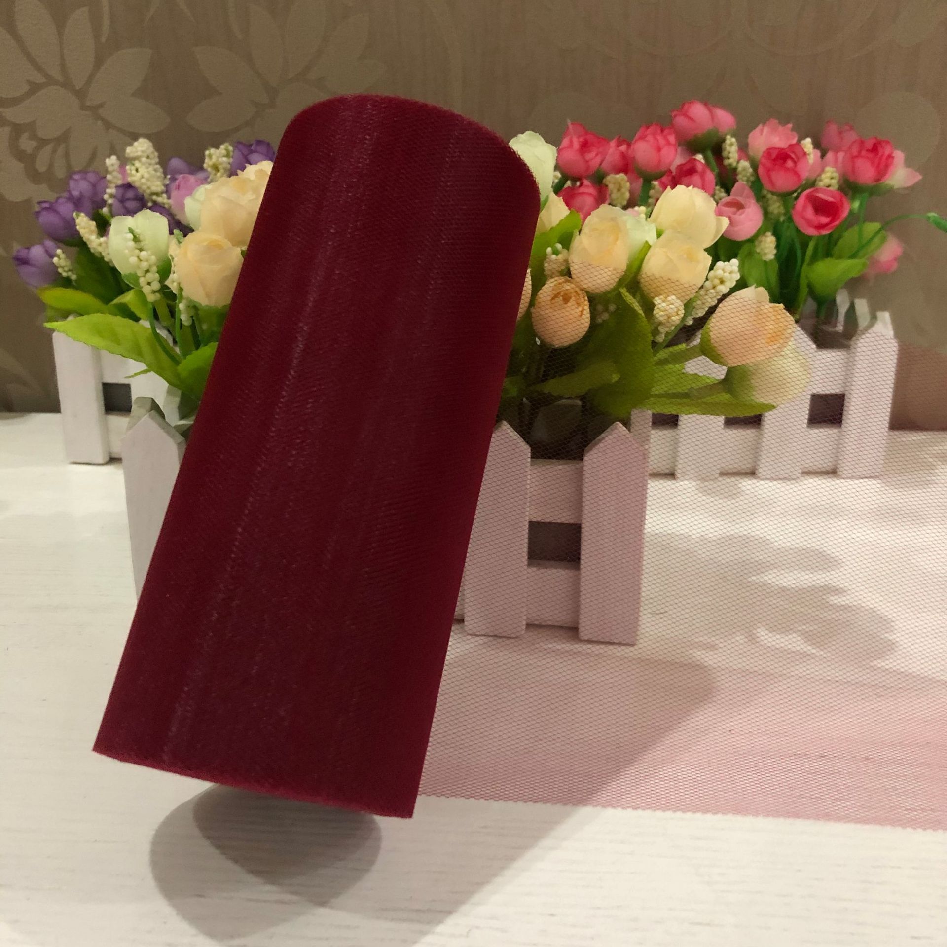 Picture of Wedding party decoration American mesh roll tutu skirt birthday table skirt tulle yarn wedding decoration 15cm * 25 yards