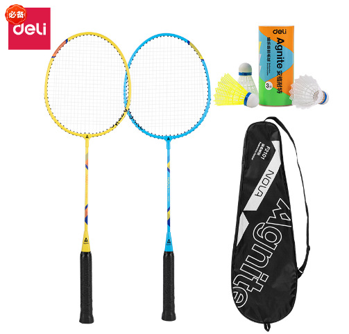Picture of Deli Angnet F2101 Badminton Racket Double Bat Send Ball Fitness Doubles Badminton Racket