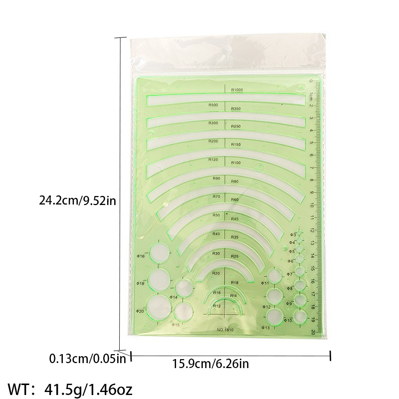 Picture of Pattern printing ruler clothing scale pattern making clothing curve cutting sewing tool multi-functional pattern printing ruler