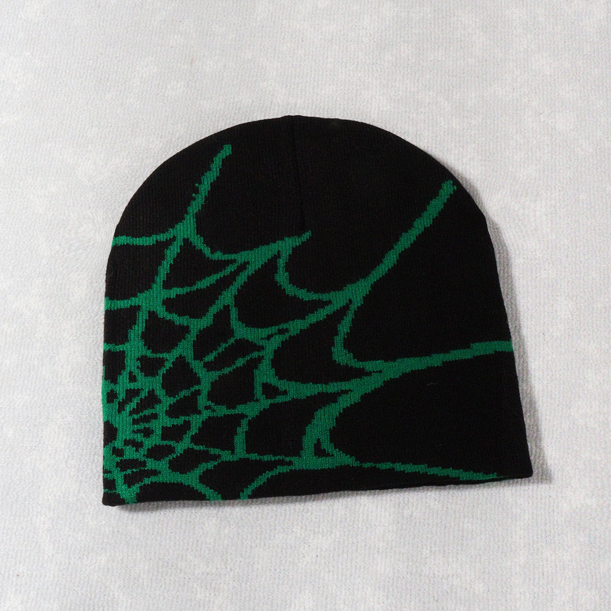 Picture of Hot sale spider web Y2K foreign trade knitted hat European and American hat trend winter hat jacquard special cross-border factory straight hair
