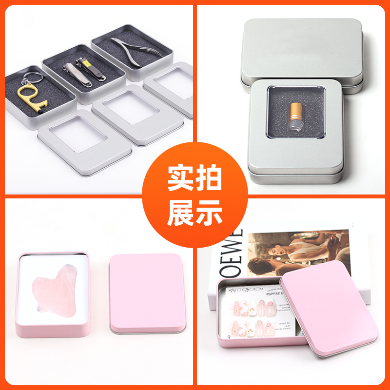 Picture of in stock Batch Tinplate Box Rectangular Logo Badge U Disk Jewelry Box Wear Armor Custom Small Iron Box