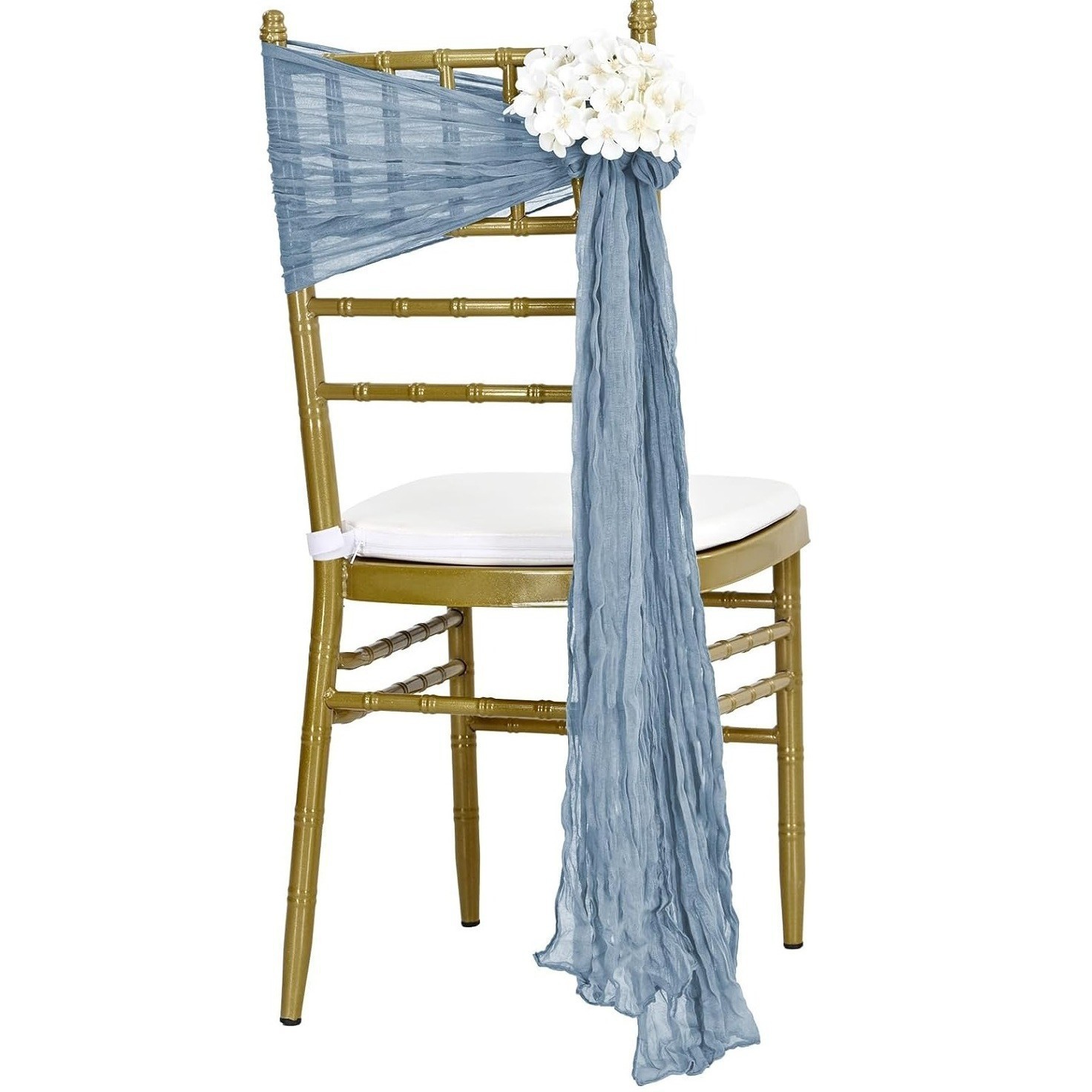 Backrest Flower Bali Crepe Bow Wedding Decoration Hotel Meeting Decoration Banquet Party Cross Border Chair Cover