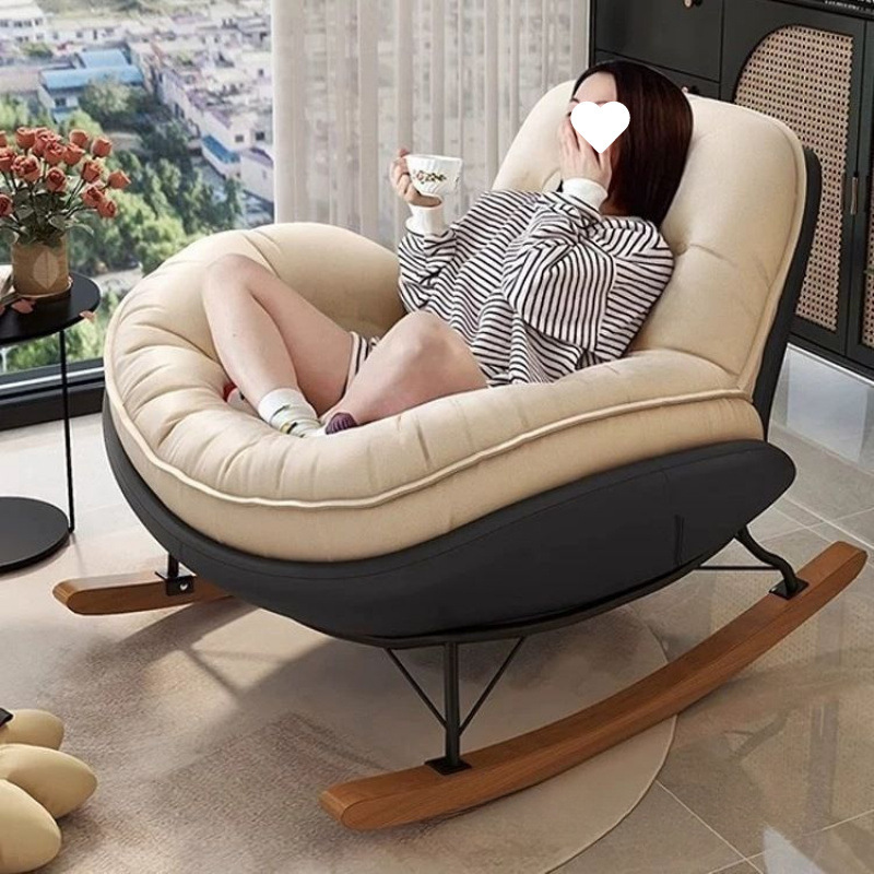 Lazy Sofa Adult Recliner Adult Living Room Single Balcony Home Leisure Bedroom Comfortable Thickened Penguin Rocking Chair