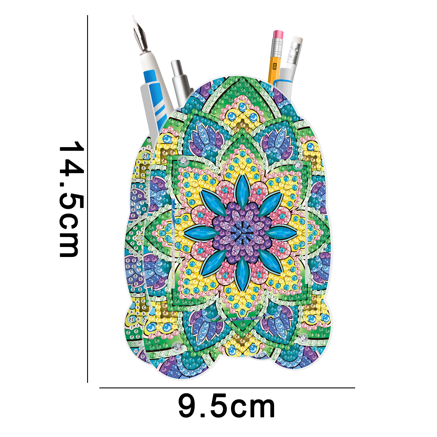 Picture of Diamond painting peripheral pen holder transparent PVC pen holder foreign trade new creative handmade stick drill desktop storage ornaments