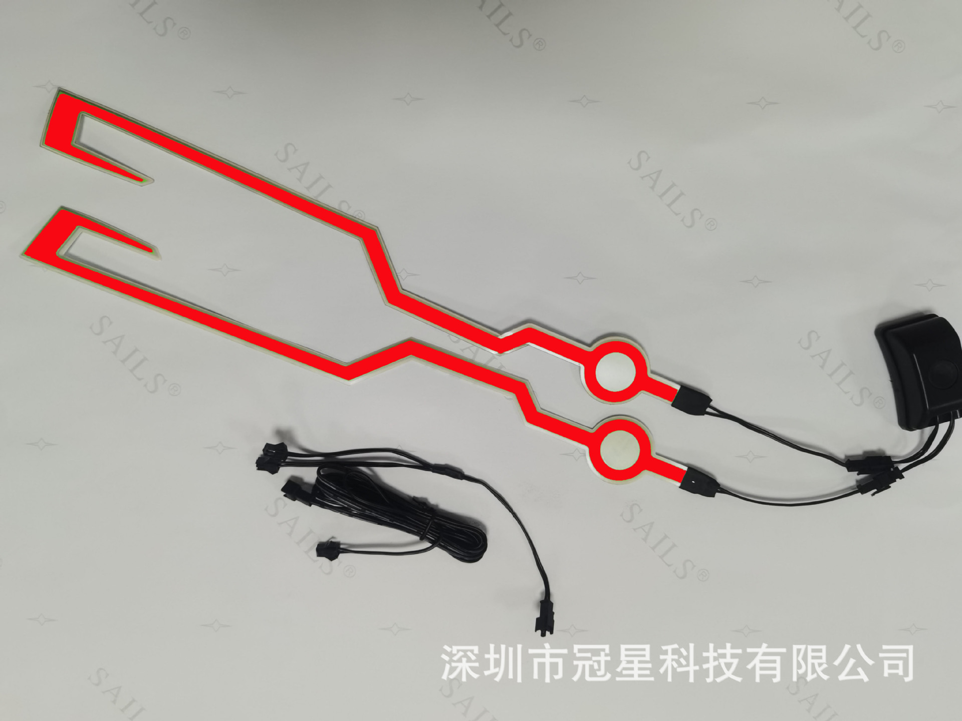Picture of Motorcycle Helmet Cold Light Strip Helmet Decoration Adhesive Light Strip