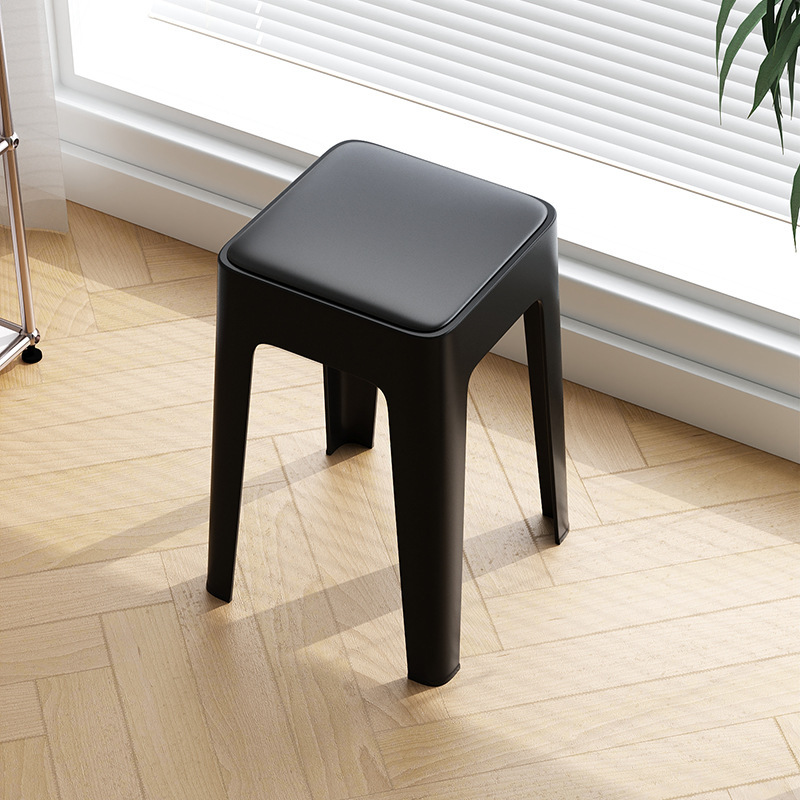 Picture of Internet celebrity plastic stool for home use thickened, stackable, modern simple high bench, soft stool, sturdy and durable for backup