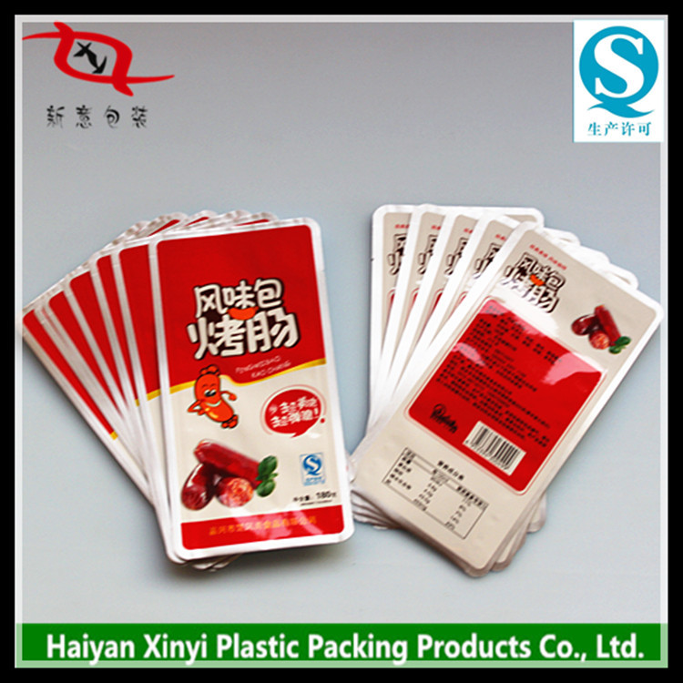 Jiaxing packaging bag factory supply Real shot color printing PET/aluminum foil composite film bag pure aluminum composite sausage bag