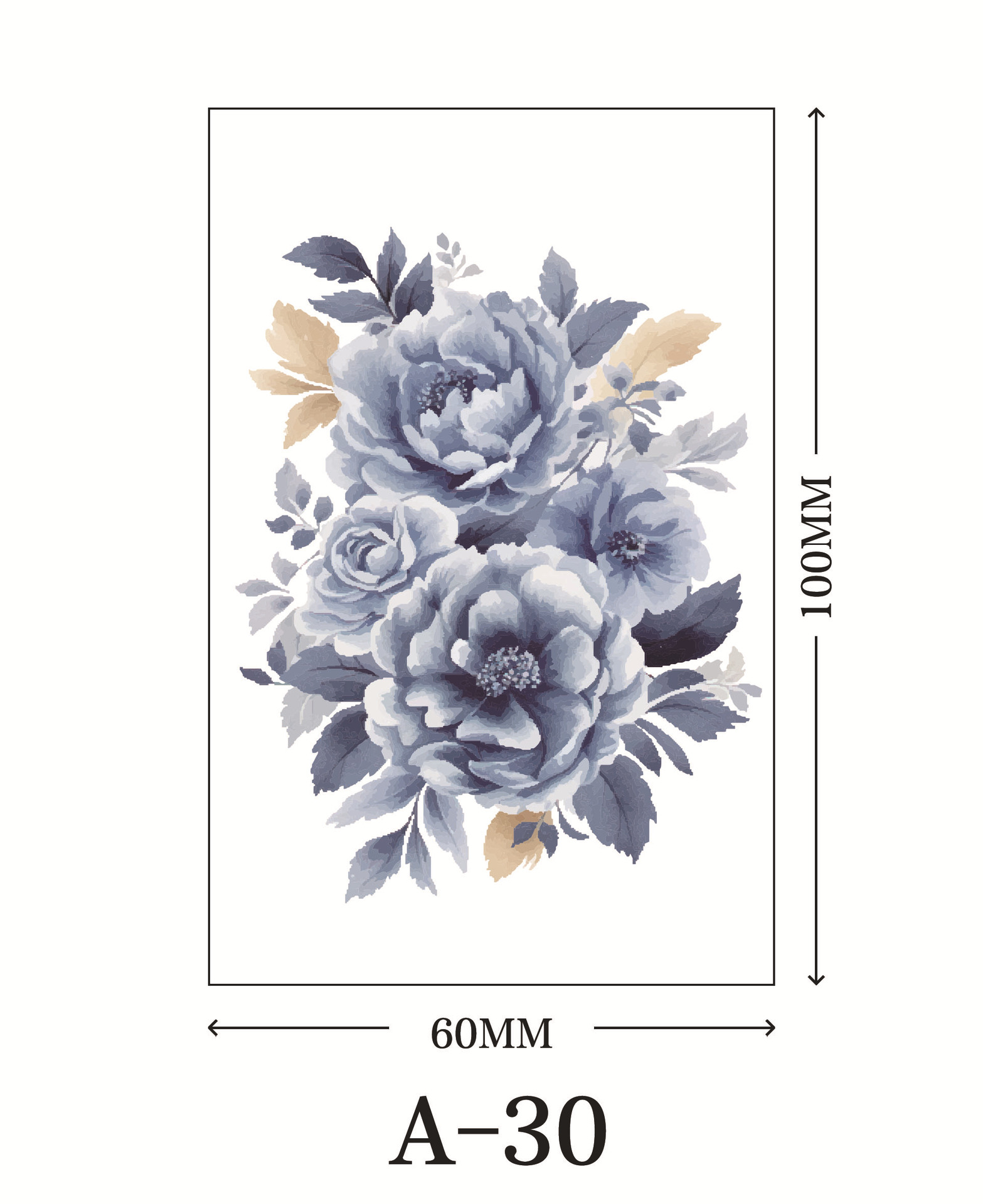 Picture of New cross-border rose flower tattoo stickers small fresh net red color tattoo stickers factory wholesale waterproof and durable