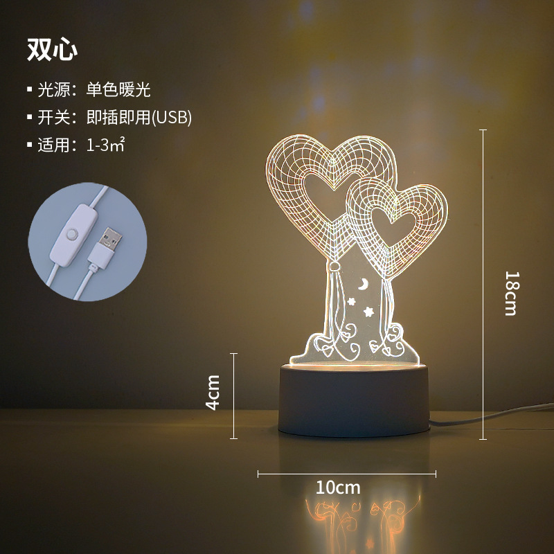Picture of Creative atmosphere lamp fantasy luminous cartoon LED night light children's gift 3D table lamp bedside lamp logo