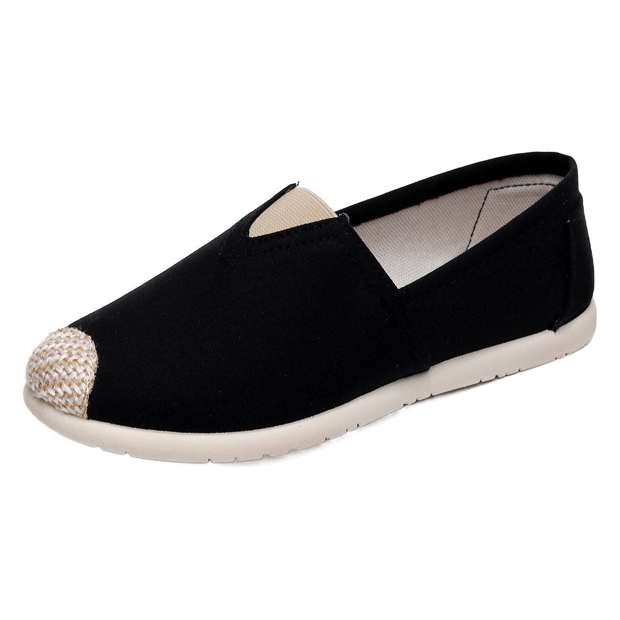 Spring New Style Old Beijing Cloth Shoes Women's Soft-Soled Lazy Shoes Canvas Foreign Trade Shoes Fisherman's Shoes Korean Version Versatile