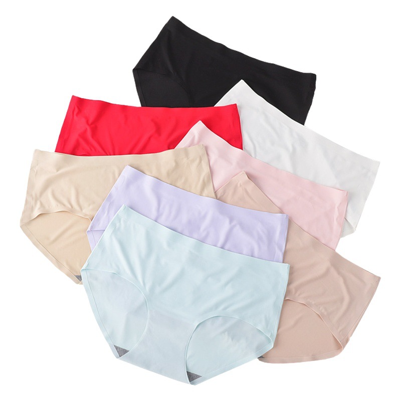 Picture of Light board 810 Ice Silk seamless underwear one-piece cotton bottom breathable mid-waist sexy women's briefs manufacturer