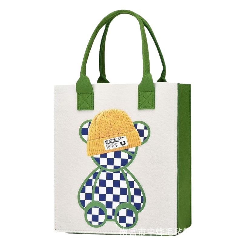 Felt bag cartoon handbag gift bag activity hand gift enterprise advertising exclusive logo felt bag