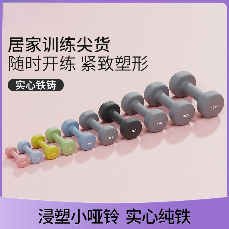 New Dumbbell Women's Fitness Home Boys Teenagers Primary School Kidsren Solid Cast Pure Iron Mini Dumbbells