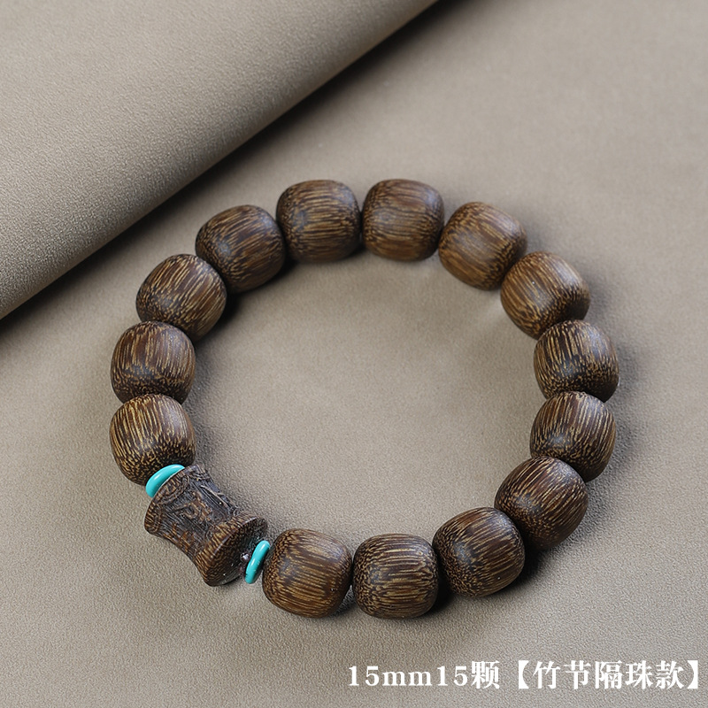 Picture of Vietnam Nha Trang Bai Qinan Ailwood 20 Bracelet Submerged Old Material Wen Play Men's and Women's Single Circle Buddha Bead Bracelet