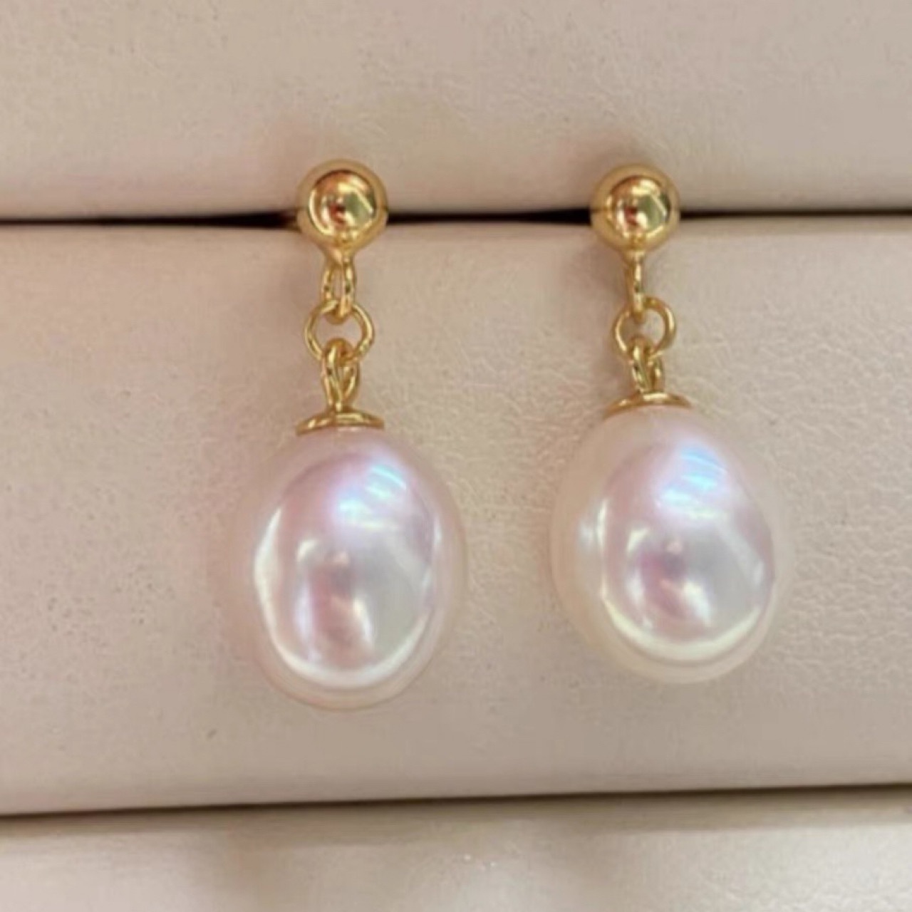 Water drop pearl earrings women 2024 new fashion temperament baroque earrings silver needle earrings light luxury niche wholesale