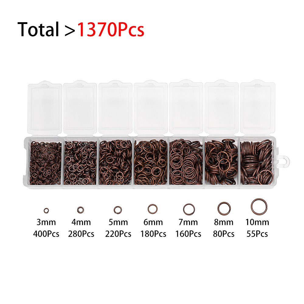 Picture of Earring material set single ring flat ring jump ring iron ring bracelet necklace buckle accessories DIY jewelry material set