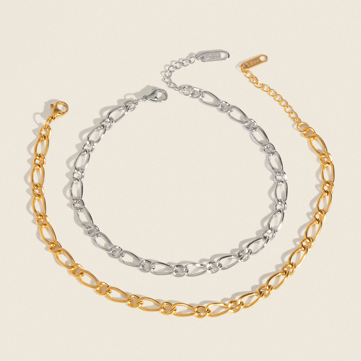 Cross-Border Hot-Selling Stainless Steel Simple and Versatile Anklet 18K Gold-Plated Non-Fading Titanium Steel Jewelry for Women