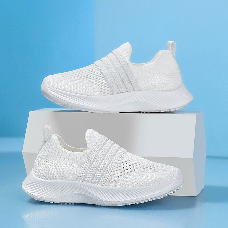 White Shoes for Women 2025 Spring and Summer New Student Mesh Breathable Sports Shoes Lightweight Soft Sole Non-Tiring Running Shoes