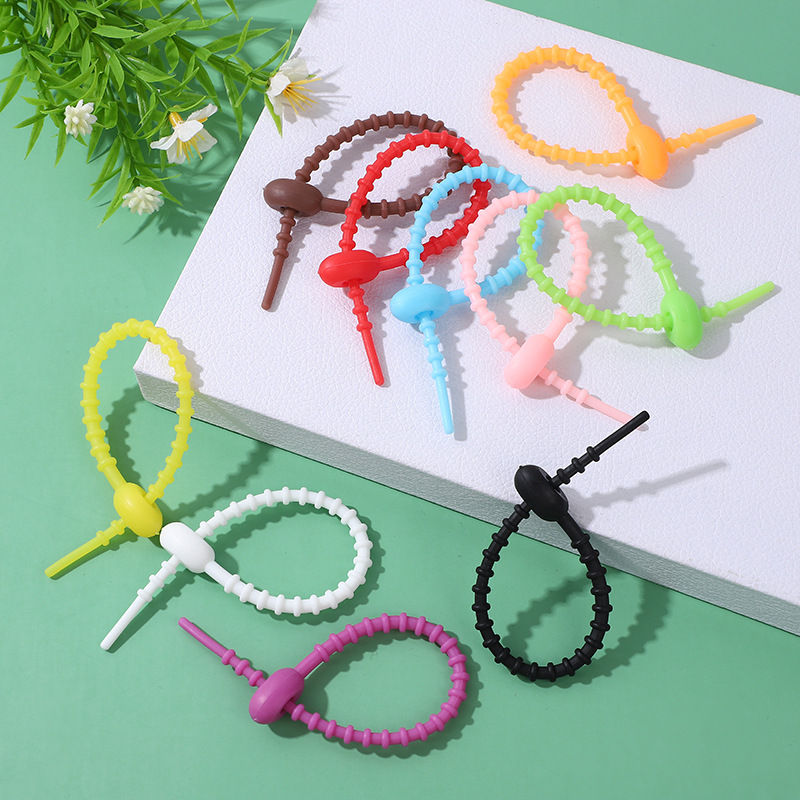 Picture of Nylon Cable Tie Silicone Cable Tie DIY Keychain Jewelry Bag Blind Box Pendant Strap Data Lanyard Winch