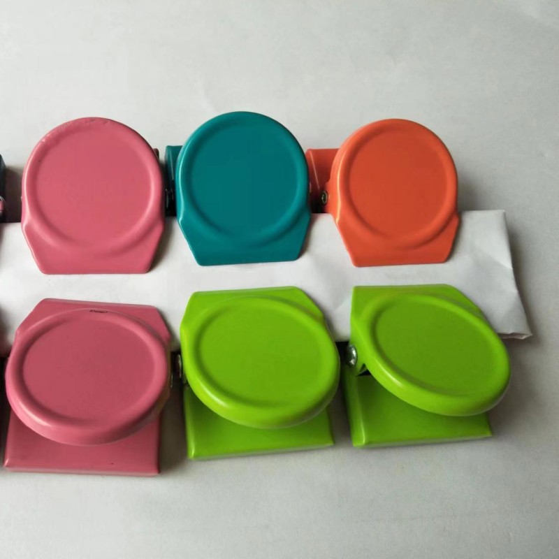 Candy Color Student Information Bill Holder Multifunctional Metal Refrigerator Sticker Message Holder Magnetic Note Storage Clip