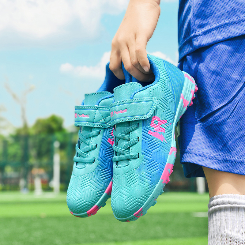 Cross-Border Football Shoes with Broken Spikes for Artificial Turf Ag Spike Leather Football Shoes for Men, Women, Kidsren, Teenagers and Students Training Sports Shoes