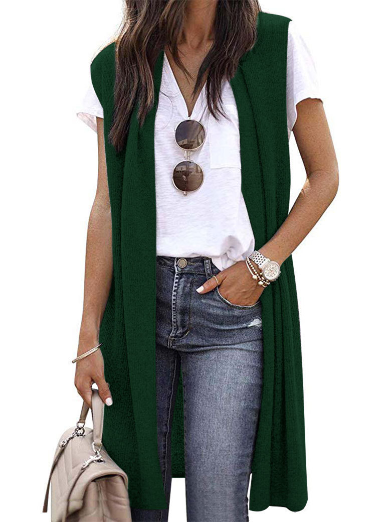 Picture of European and American 2023 Cross-border Amazon New Shoulder Cardigan eBay Fashion Trend Long Sleeveless Vest for Women