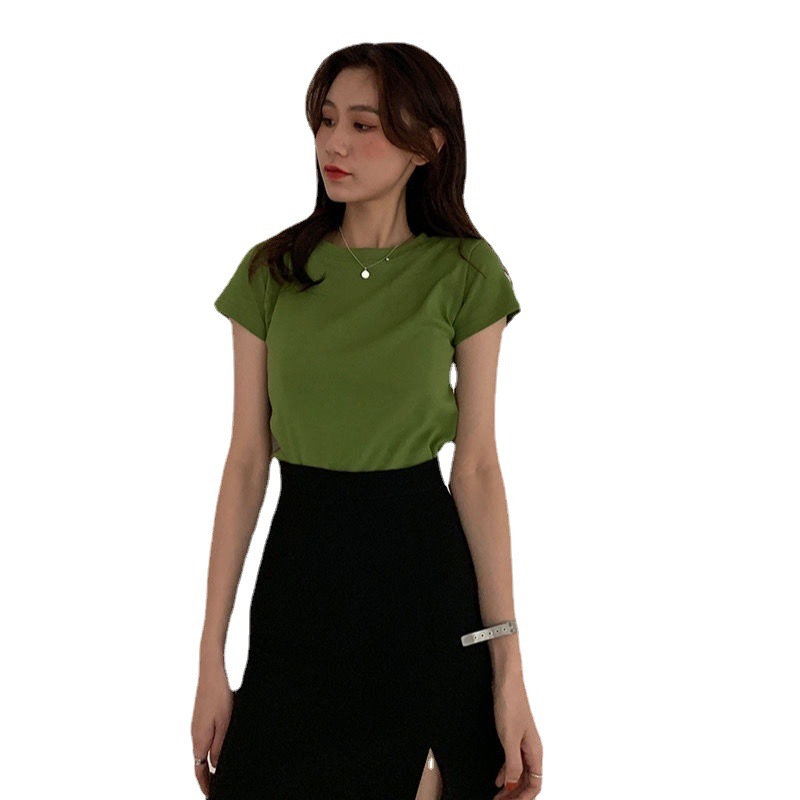 Picture of Summer New Large Size Women's Clothing Black High Waist Split Skirt A- line Short Skirt Suit Hip Skirt Design Sense