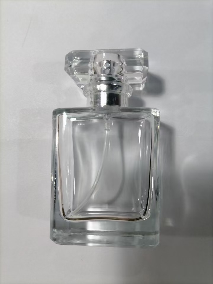 Picture of 30ml50ml flat square bottle glass perfume bottle liquid spray perfume bottle glass cosmetic empty bottle