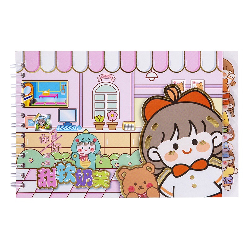 Cute Journal sticker book suit girl heart DIY Journal decoration student journal sticker material Book Wholesale
